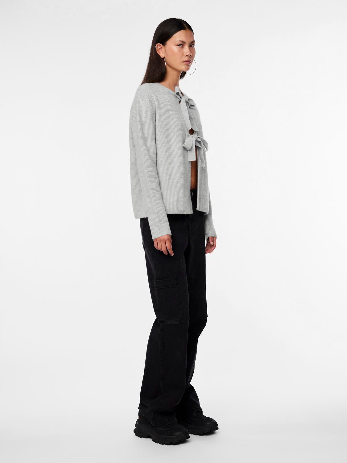 PCSILLY Cardigan - Light Grey Melange